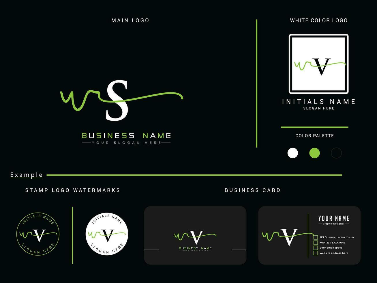 moderno ws firma logo marca, lujo ws logo icono vector circulo