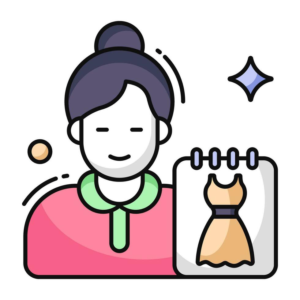 A premium download icon of fashion designer vector