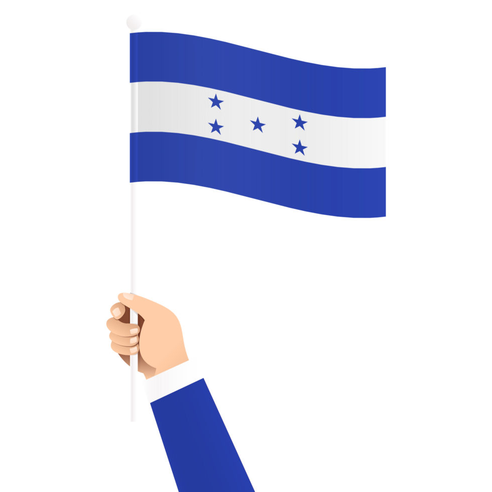 mano Tenere Honduras nazionale bandiera isolato trasparente semplice illustrazione png