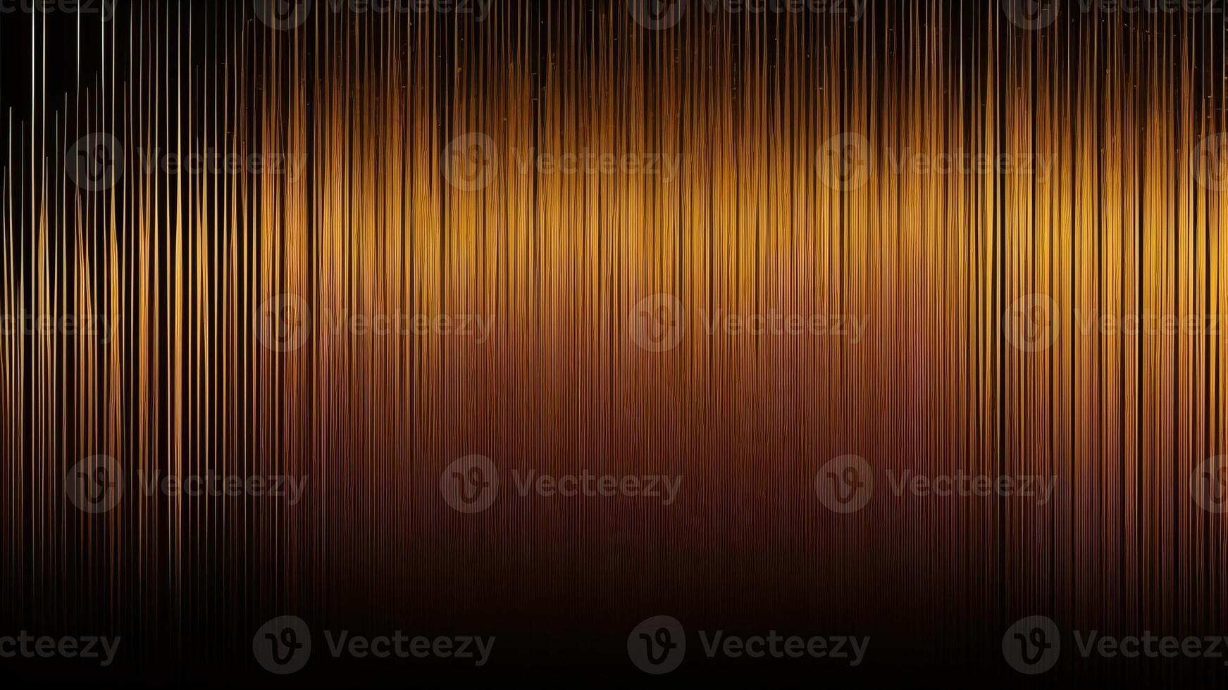 Luxury abstract black metal background with golden light lines. photo
