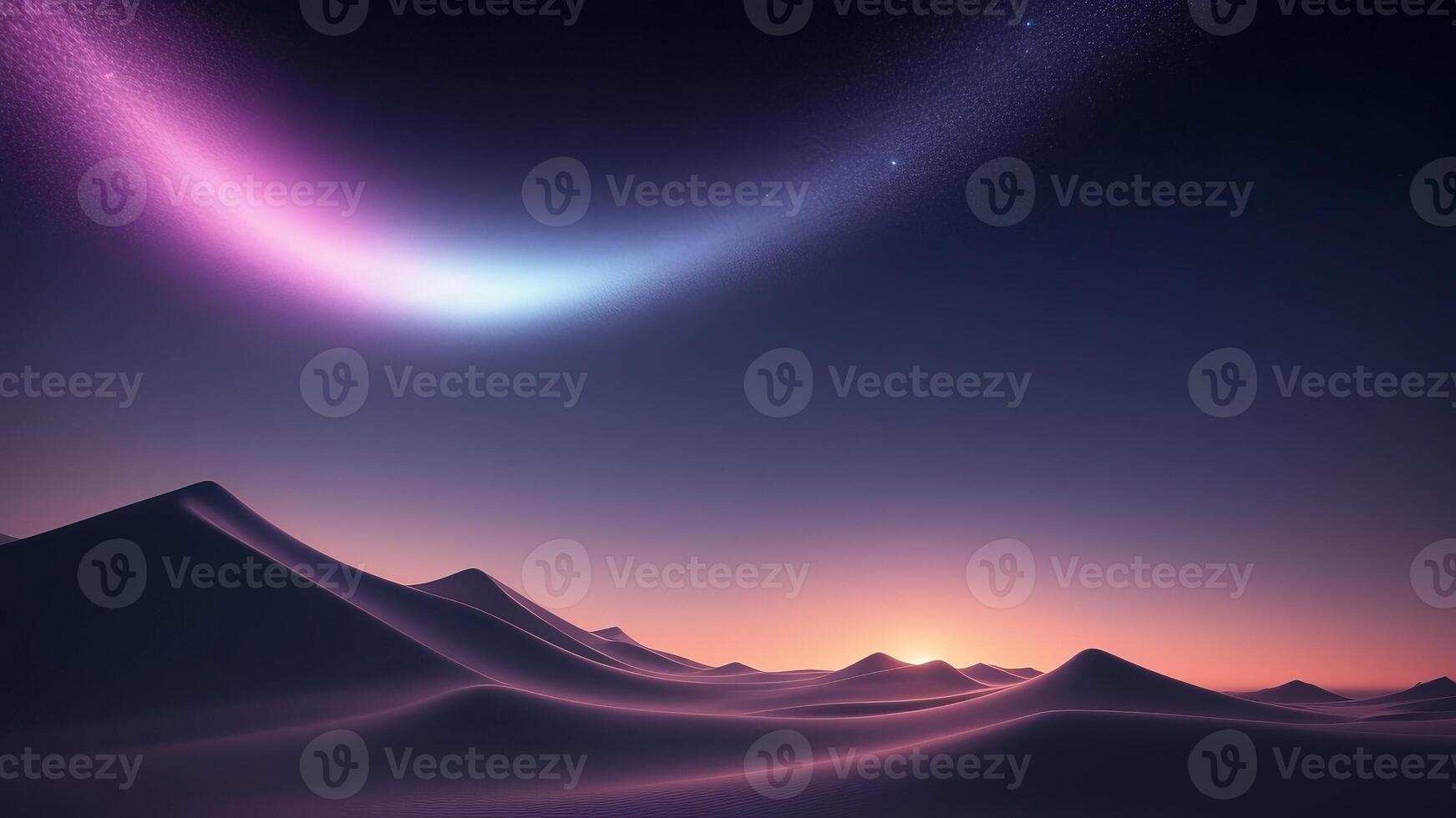 Digital purple particles wave and light abstract background with shining dots stars. photo