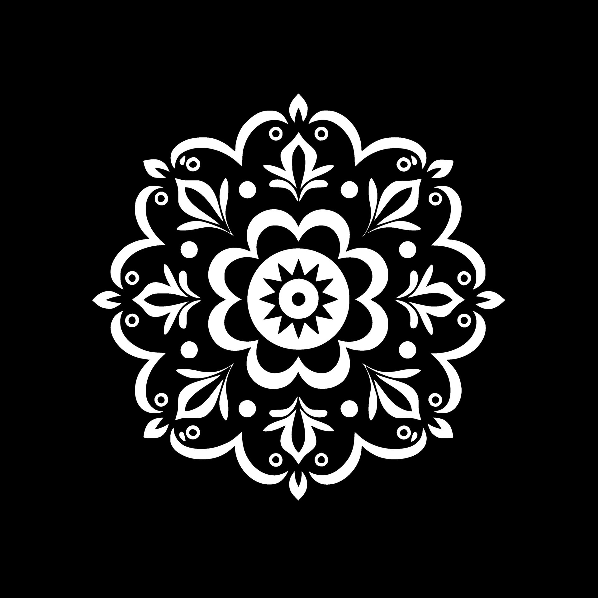 Mandala, Black and White Vector illustration 33283144 Vector Art at