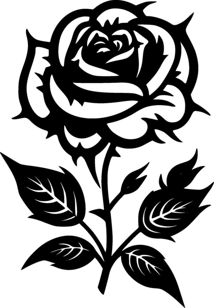 Rose - High Quality Vector Logo - Vector illustration ideal for T-shirt graphic