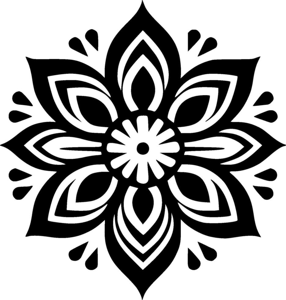 Mandala - Minimalist and Flat Logo - Vector illustration