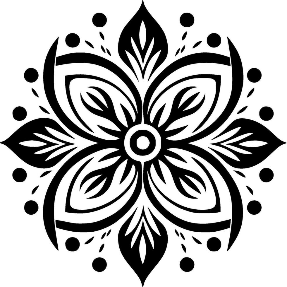 Mandala, Minimalist and Simple Silhouette - Vector illustration