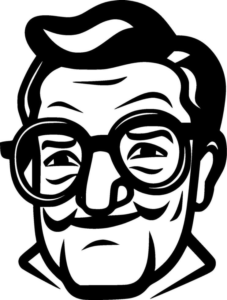 Papa, Minimalist and Simple Silhouette - Vector illustration