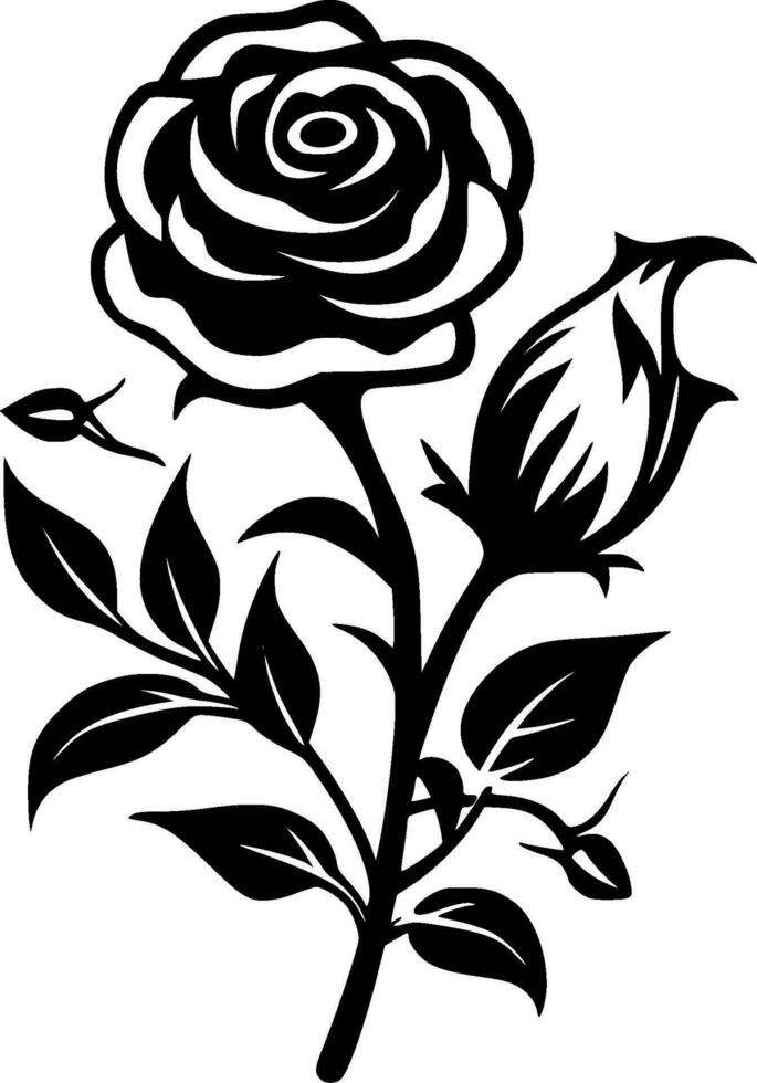 Roses - Minimalist and Flat Logo - Vector illustration