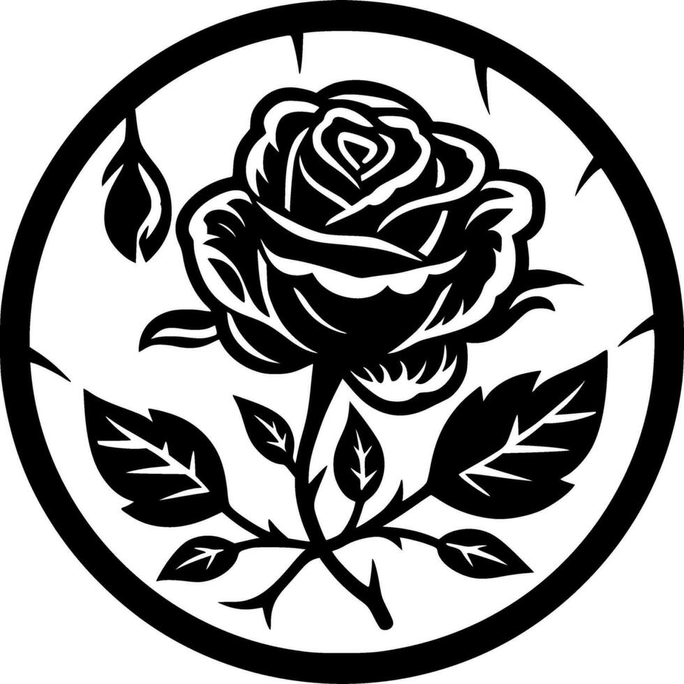 Flower, Minimalist and Simple Silhouette - Vector illustration