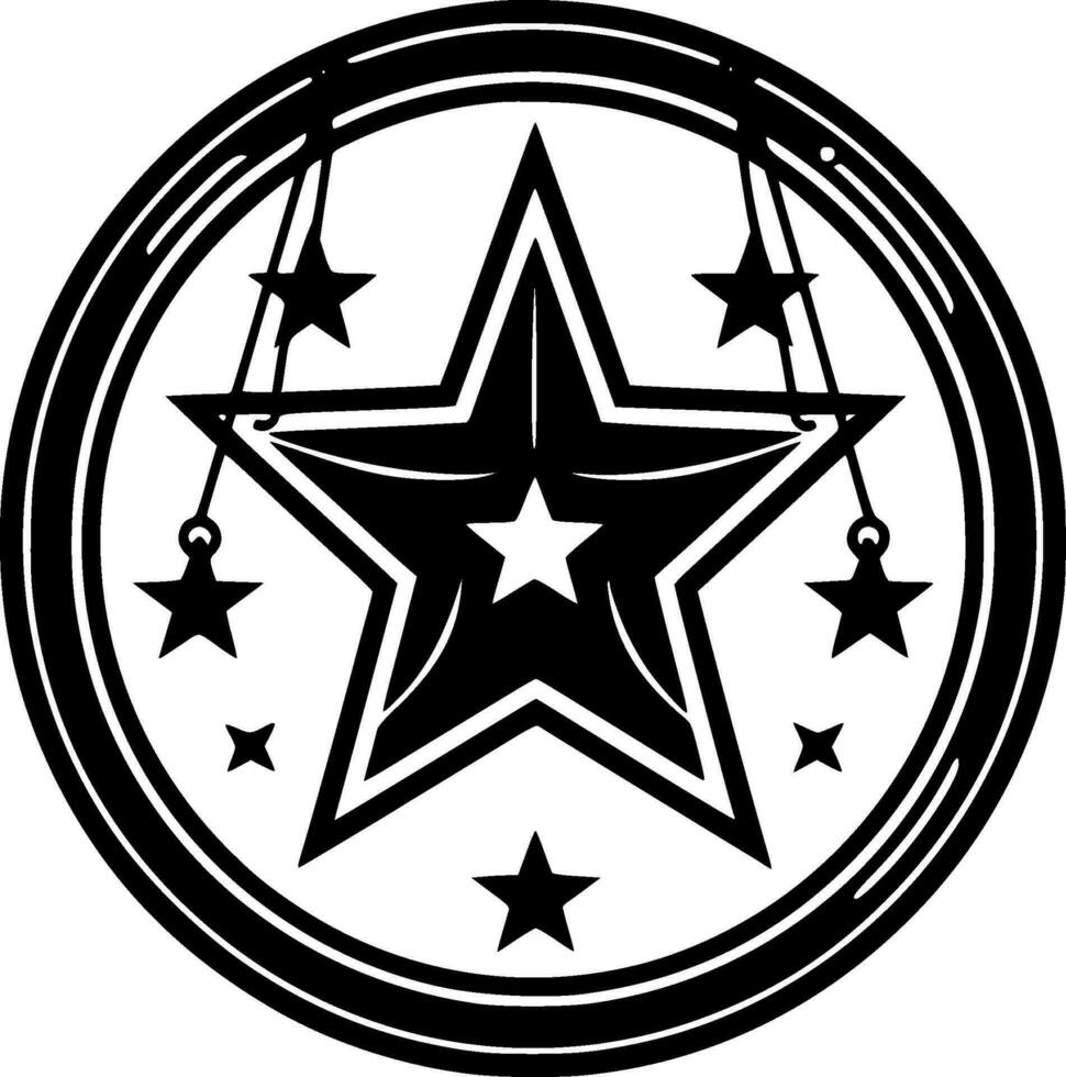 Justice - Black and White Isolated Icon - Vector illustration