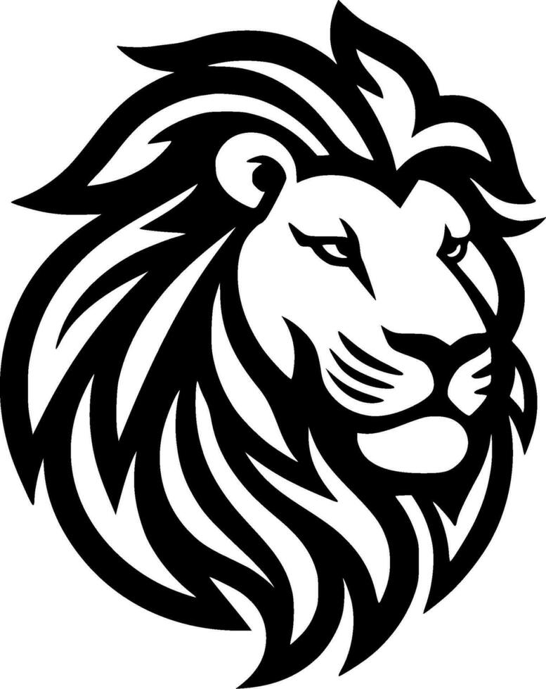 Lion, Minimalist and Simple Silhouette - Vector illustration