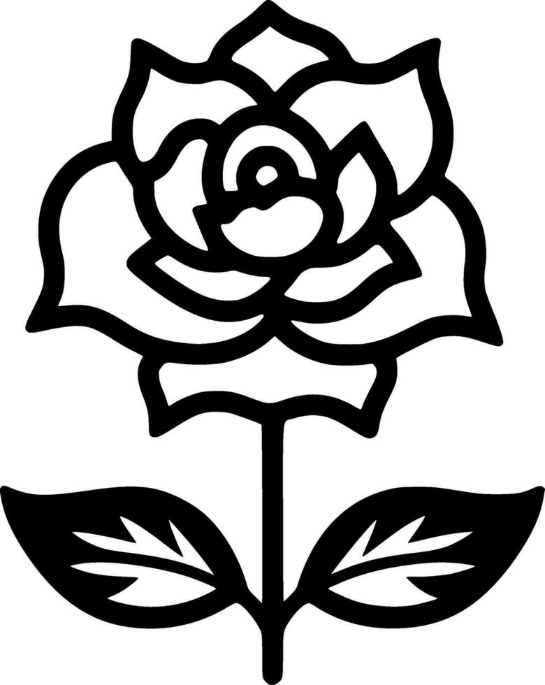 Flower, Minimalist and Simple Silhouette - Vector illustration