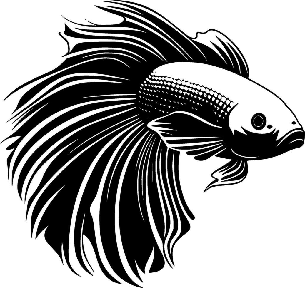Betta Fish - High Quality Vector Logo - Vector illustration ideal for T-shirt graphic