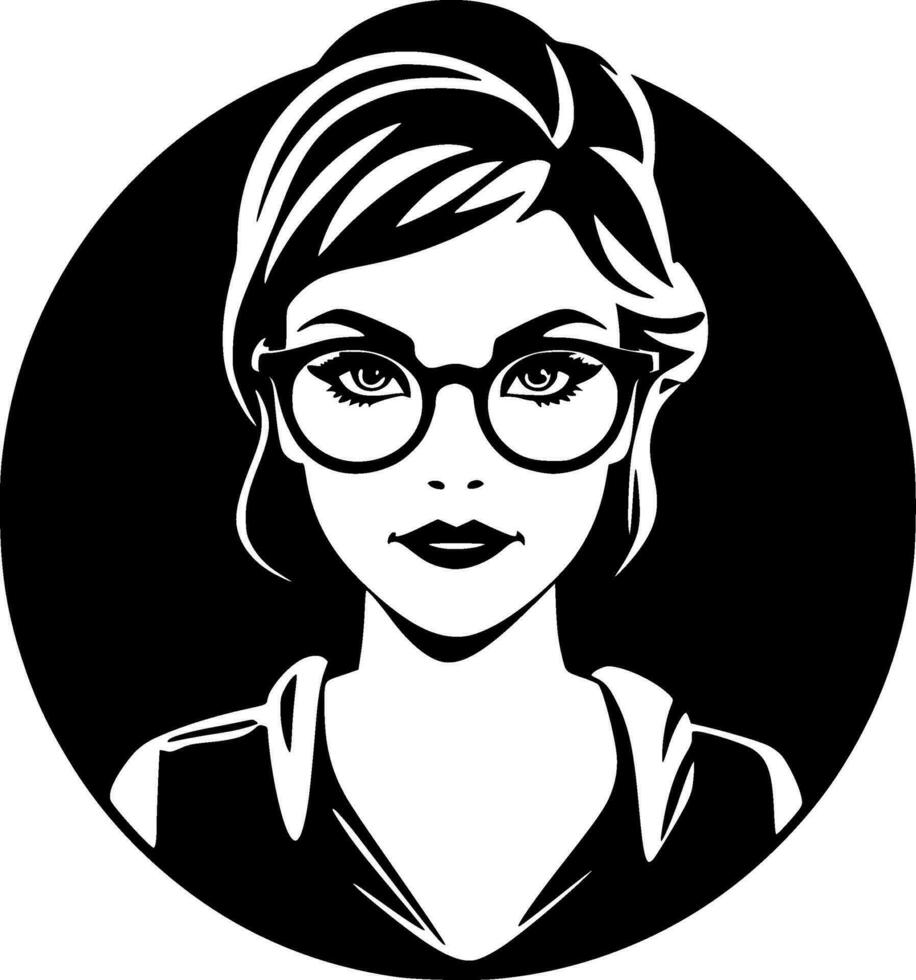 Teacher - Black and White Isolated Icon - Vector illustration