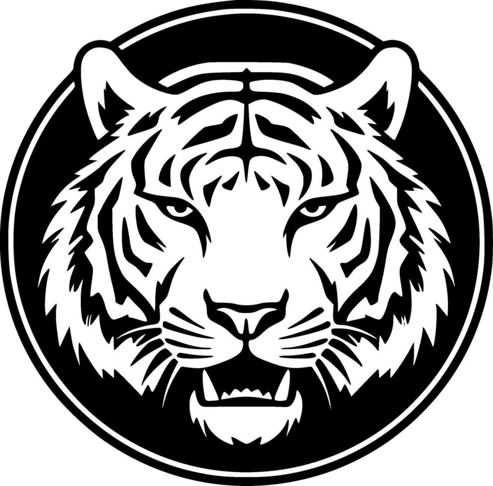 Tiger, Minimalist and Simple Silhouette - Vector illustration