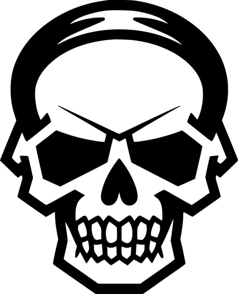 cráneo - minimalista y plano logo - vector ilustración