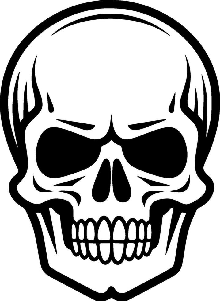 Skull, Minimalist and Simple Silhouette - Vector illustration