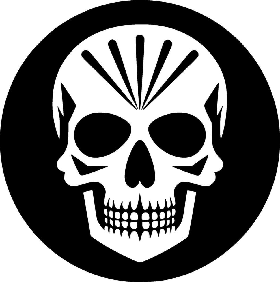 Skeleton, Black and White Vector illustration