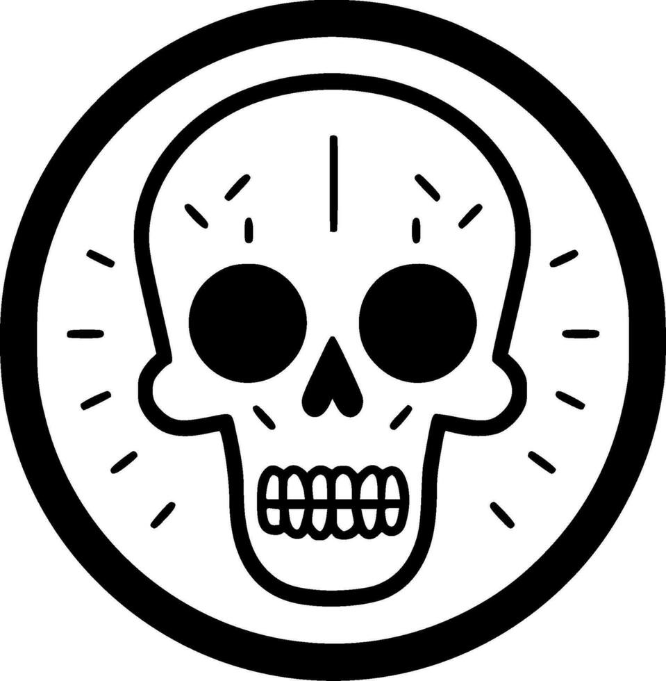 Skull, Minimalist and Simple Silhouette - Vector illustration