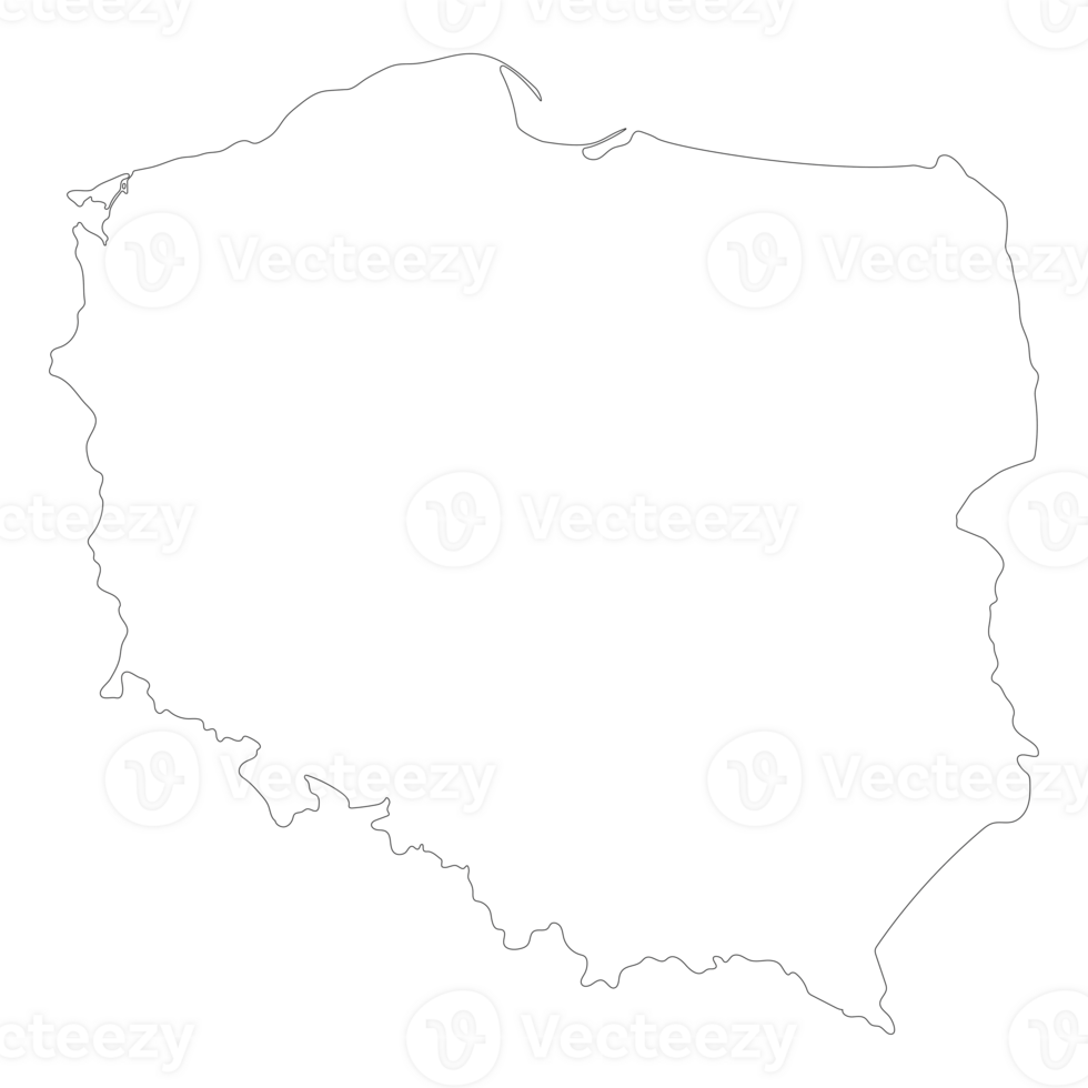 Poland map. Map of Poland in high details png