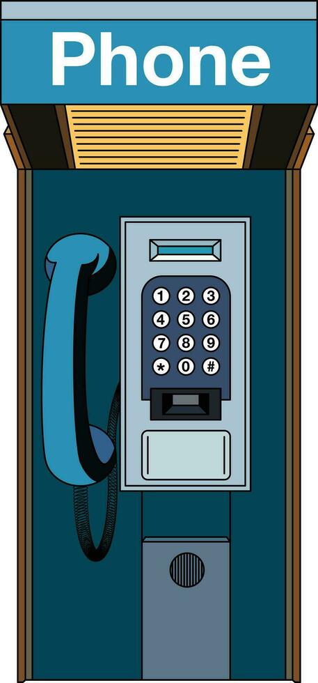 Public payphone booth vector illustration, telephone booth, telephone kiosk, telephone call box, telephone box, call box stock vector image