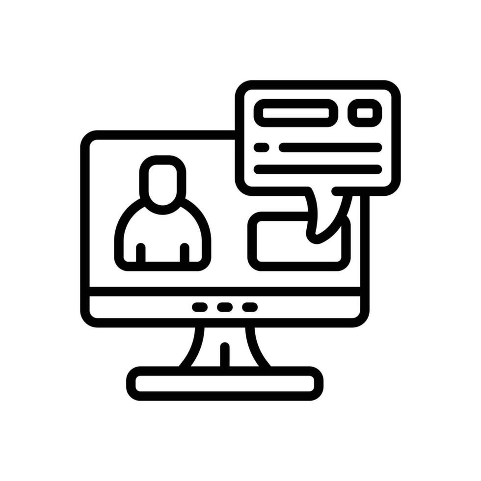 online conference line icon. vector icon for your website, mobile, presentation, and logo design.