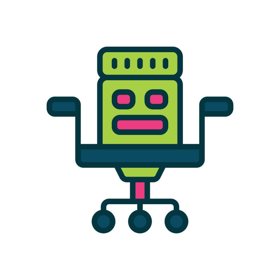 office chair fille color icon. vector icon for your website, mobile, presentation, and logo design.