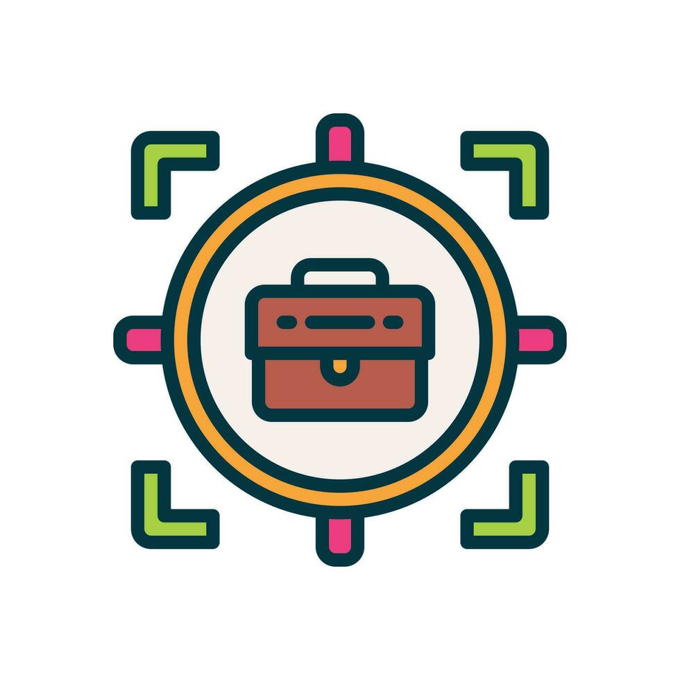 target fille color icon. vector icon for your website, mobile, presentation, and logo design.