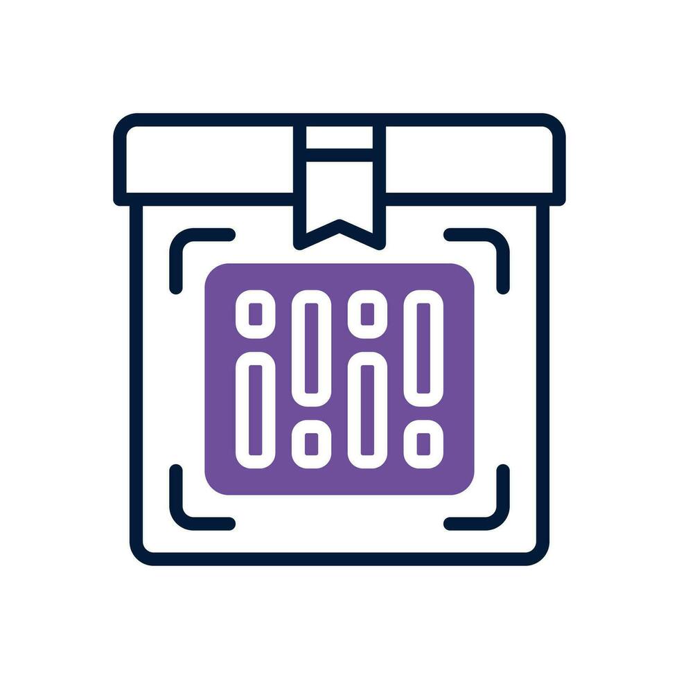 barcode box dual tone icon. vector icon for your website, mobile, presentation, and logo design.