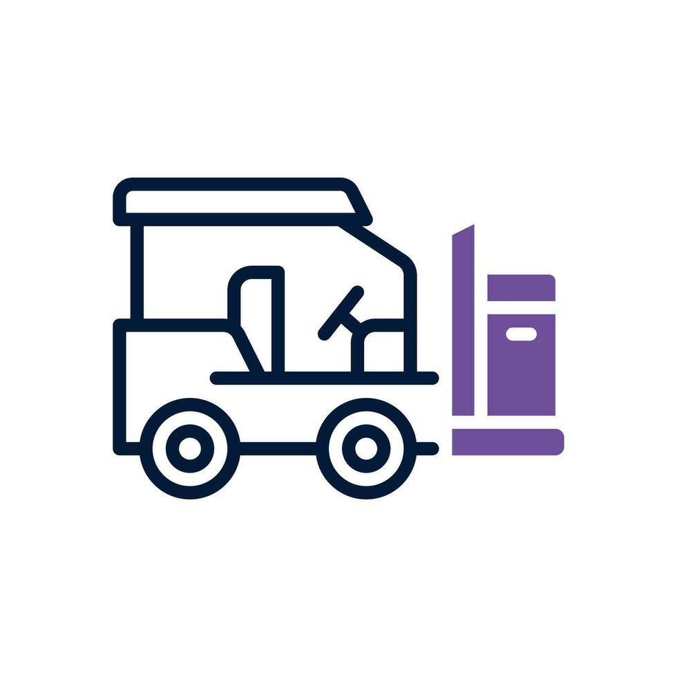 forklift dual tone icon. vector icon for your website, mobile, presentation, and logo design.