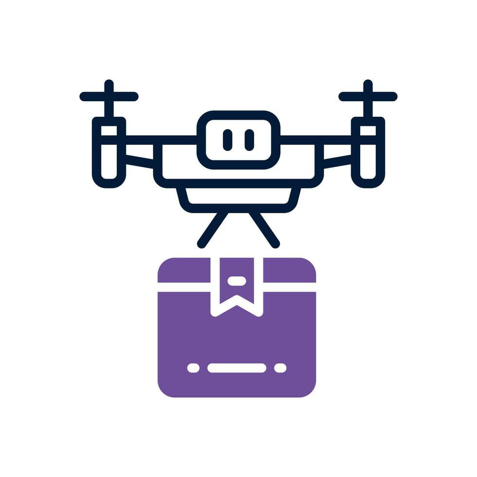 drone delivery dual tone icon. vector icon for your website, mobile, presentation, and logo design.