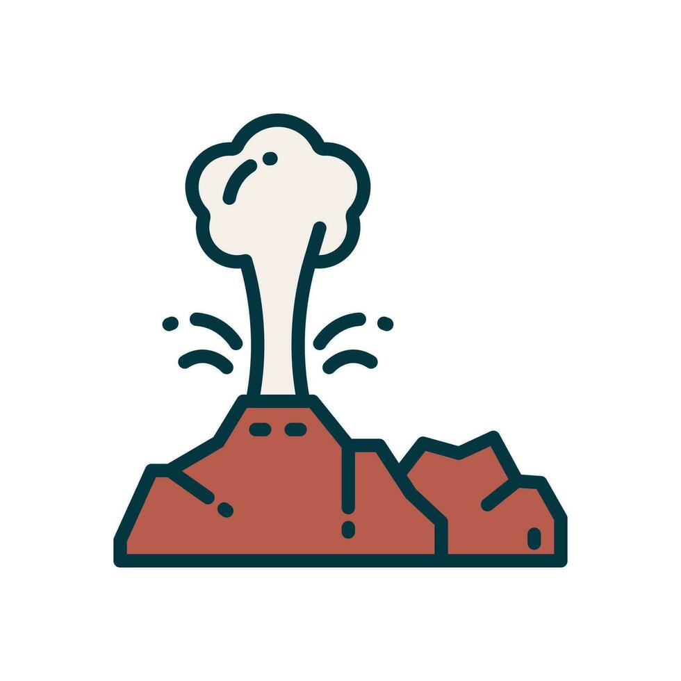 geyser power filled color icon. vector icon for your website, mobile, presentation, and logo design.