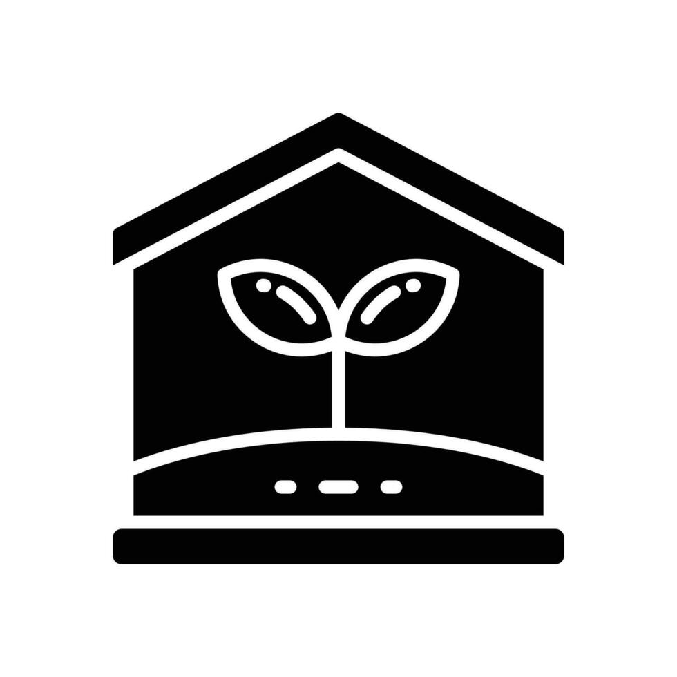 eco home glyph icon. vector icon for your website, mobile, presentation, and logo design.
