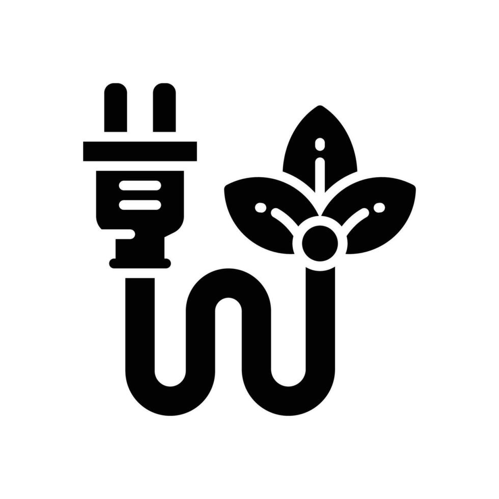 sustainable energy glyph icon. vector icon for your website, mobile, presentation, and logo design.
