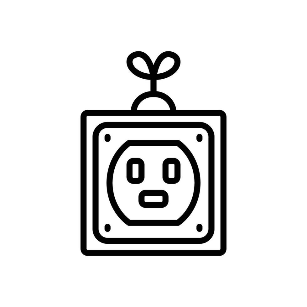 eco socket line icon. vector icon for your website, mobile, presentation, and logo design.