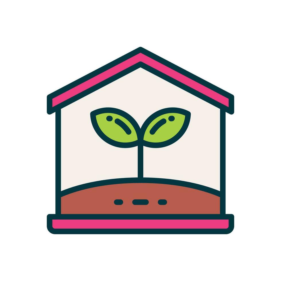 eco home filled color icon. vector icon for your website, mobile, presentation, and logo design.