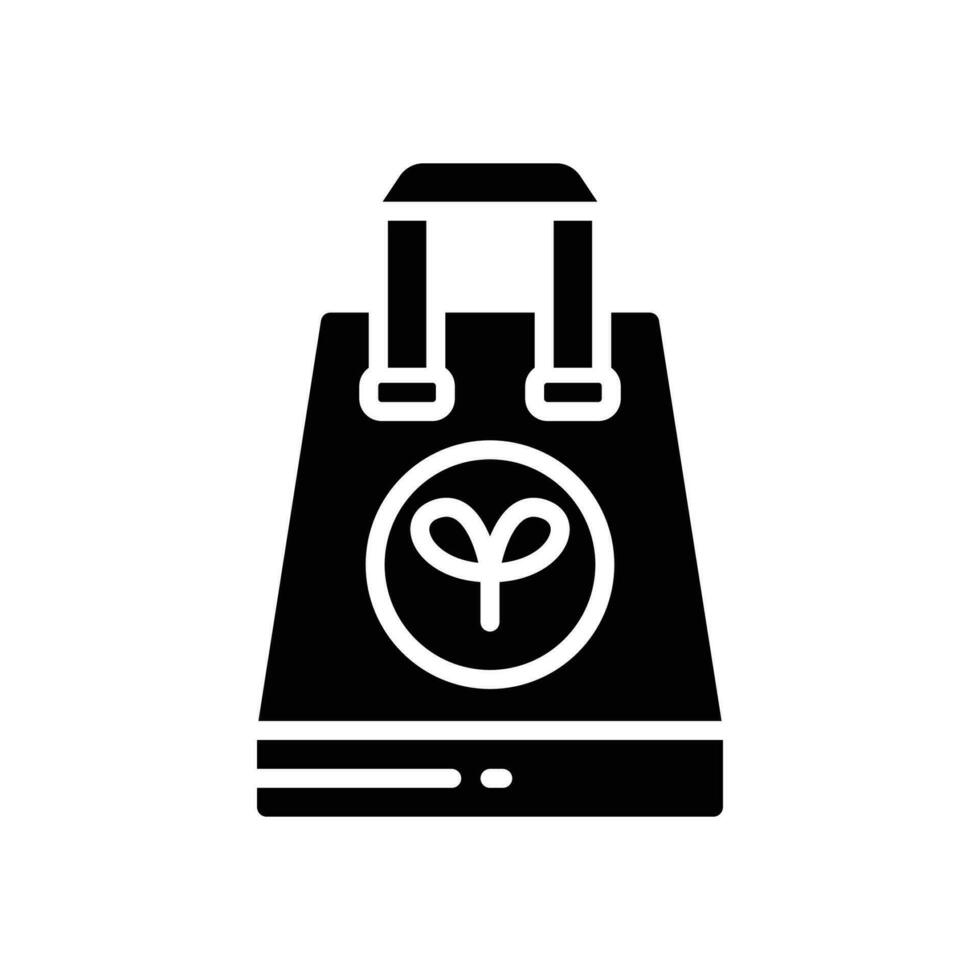 eco bag glyph icon. vector icon for your website, mobile, presentation, and logo design.
