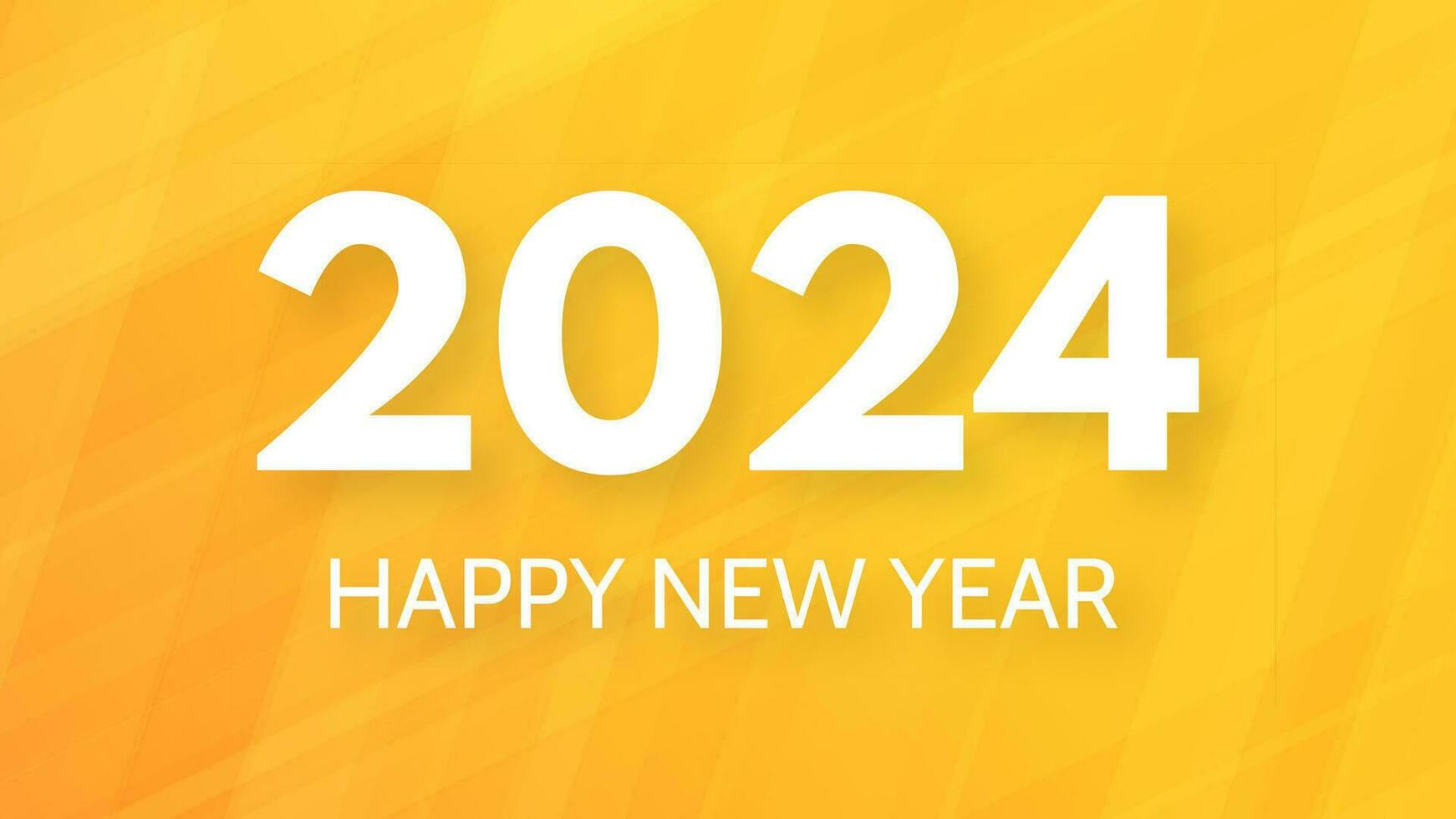 2024 Happy New Year on colorful background vector