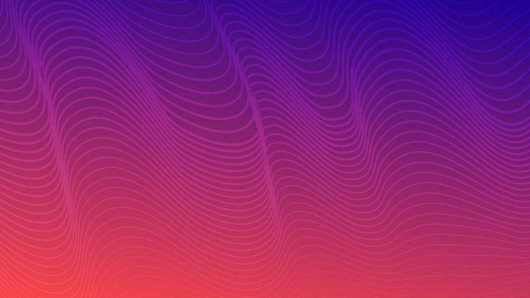 Modern colorful gradient background with wavy lines vector