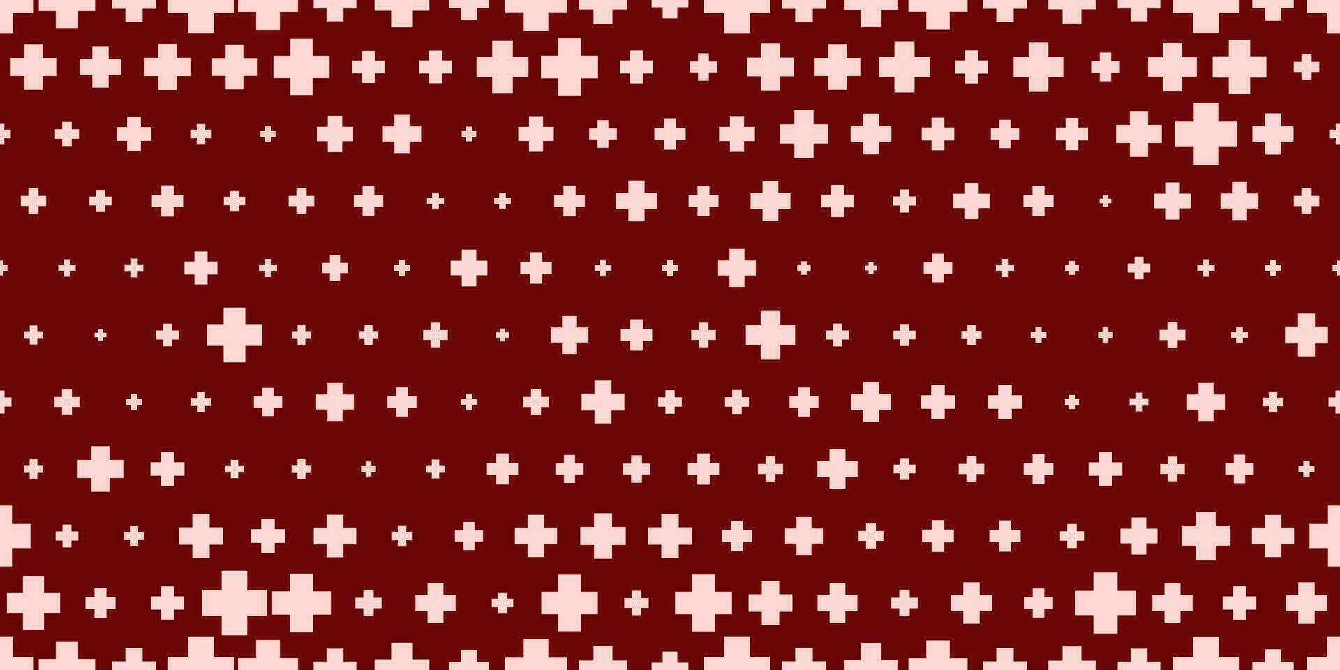 Seamless hospital background with plus symbols vector