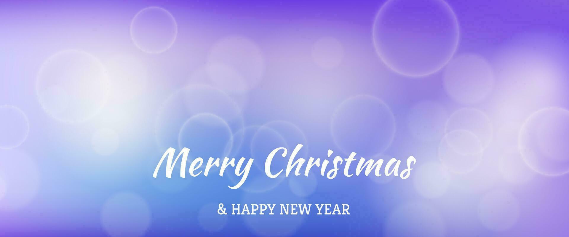 Bokeh background with New Year inscription vector