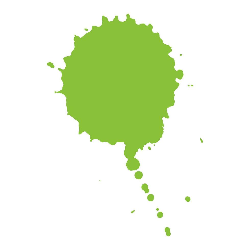 yellow green ink splash brush drop vector