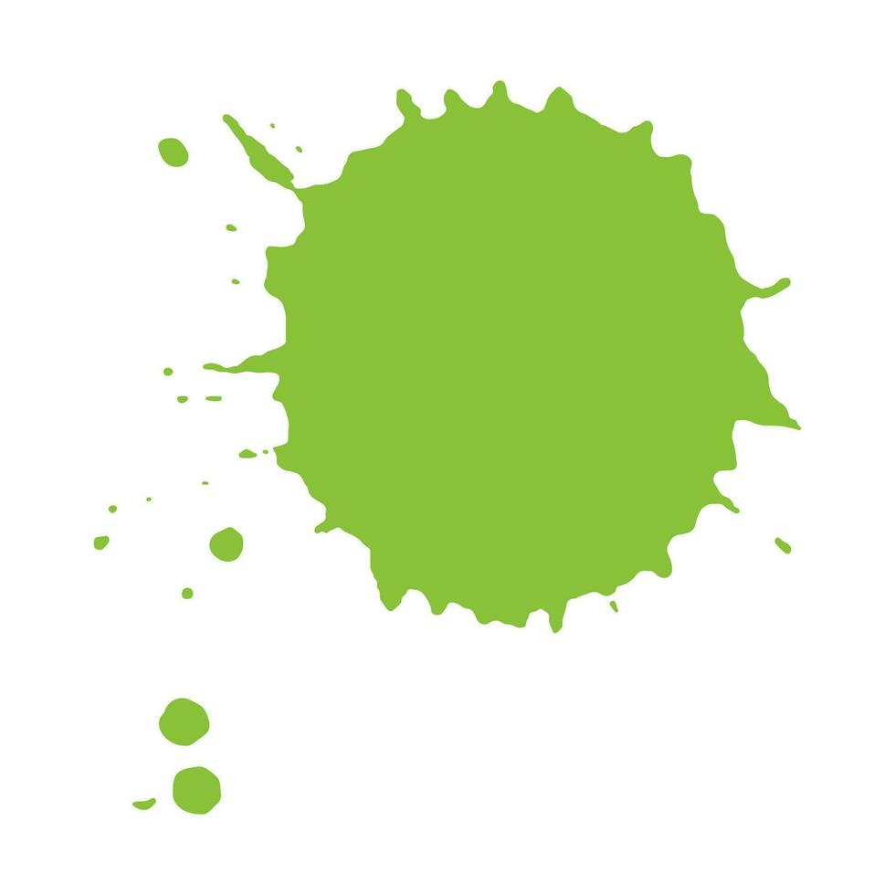 yellow green ink splash brush drop vector