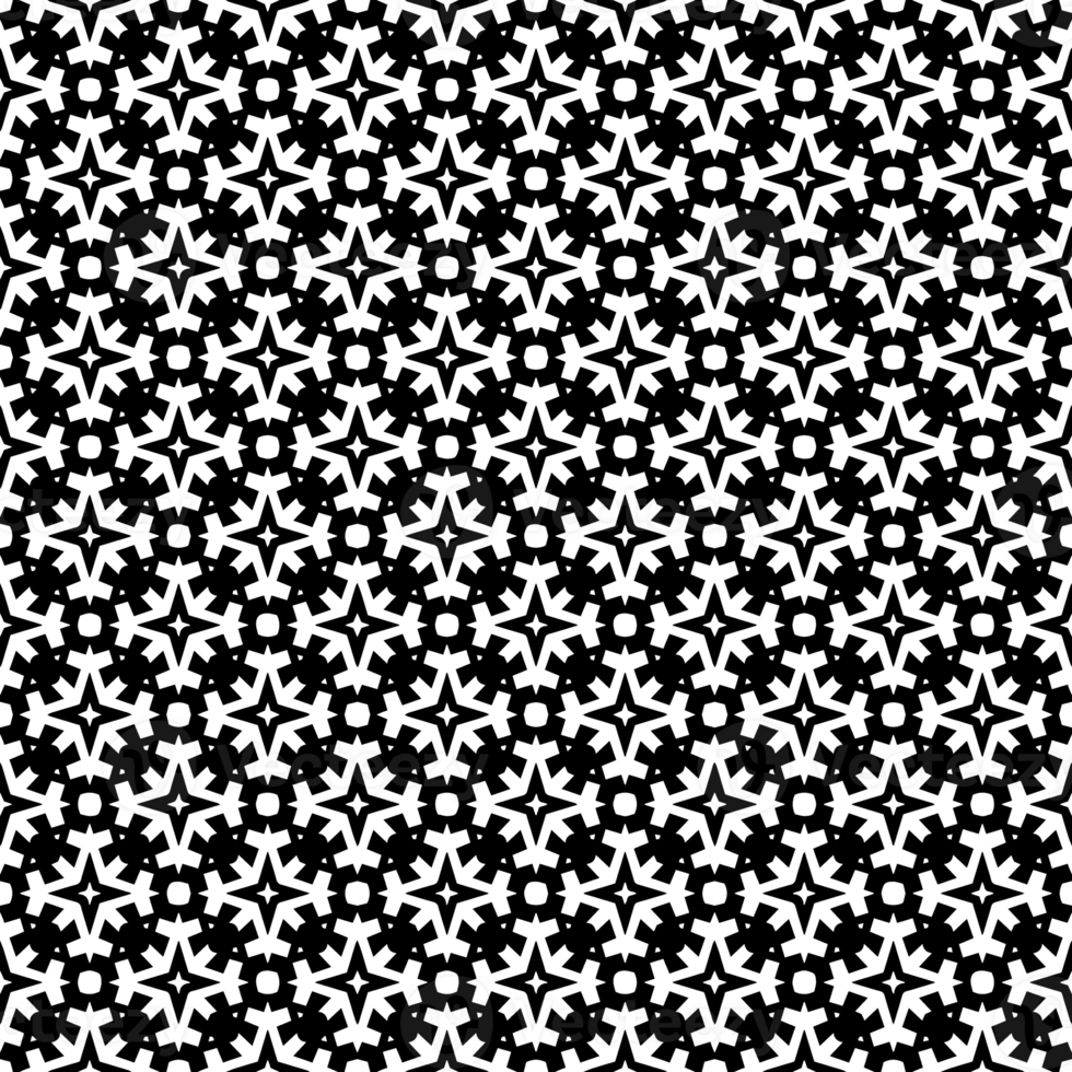 Black seamless abstract pattern. Overlay for background and backdrop. Ornamental design. PNG graphic illustration with transparent background.