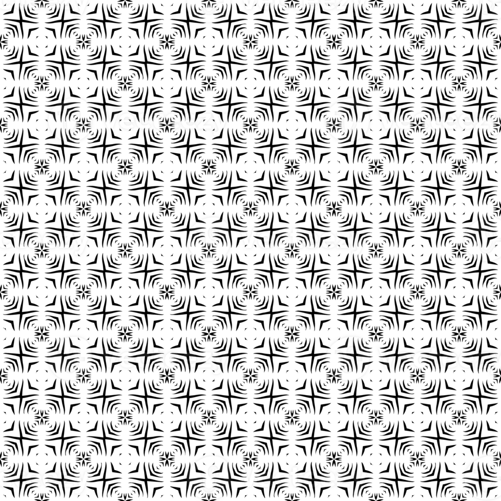 Black seamless abstract pattern. Overlay for background and backdrop. Ornamental design. PNG graphic illustration with transparent background.