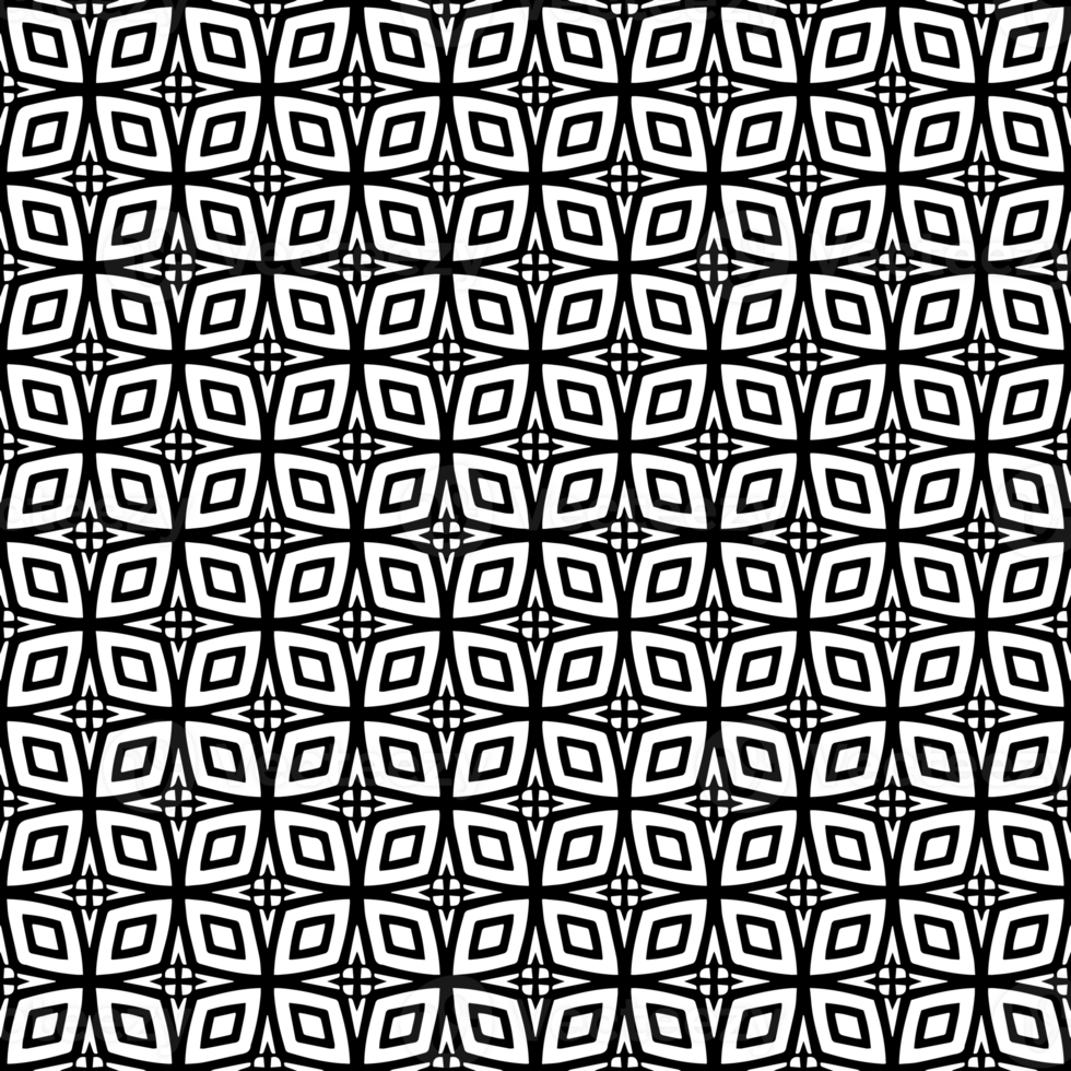Black seamless abstract pattern. Overlay for background and backdrop. Ornamental design. PNG graphic illustration with transparent background.
