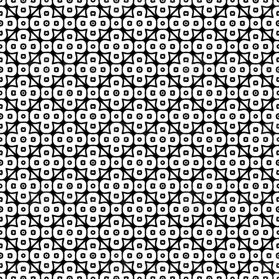 Black seamless abstract pattern. Overlay for background and backdrop. Ornamental design. PNG graphic illustration with transparent background.