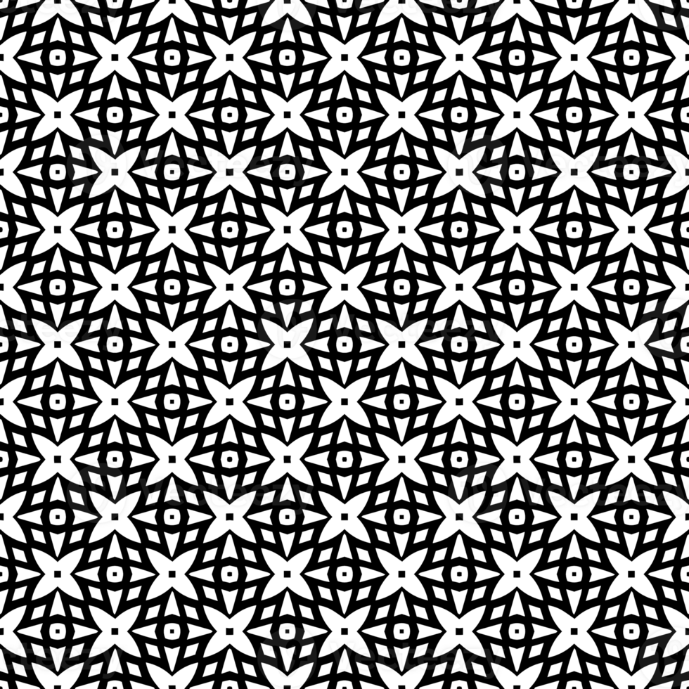 Black seamless abstract pattern. Overlay for background and backdrop. Ornamental design. PNG graphic illustration with transparent background.
