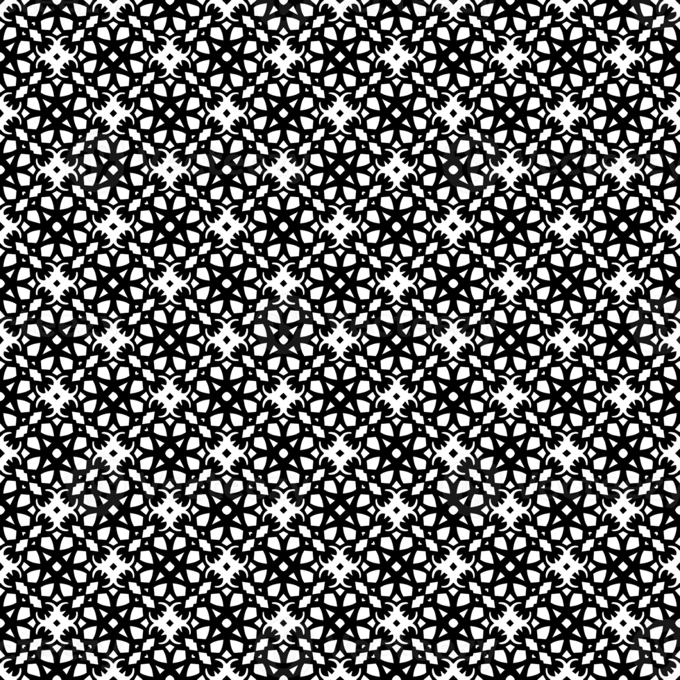 Black seamless abstract pattern. Overlay for background and backdrop. Ornamental design. PNG graphic illustration with transparent background.