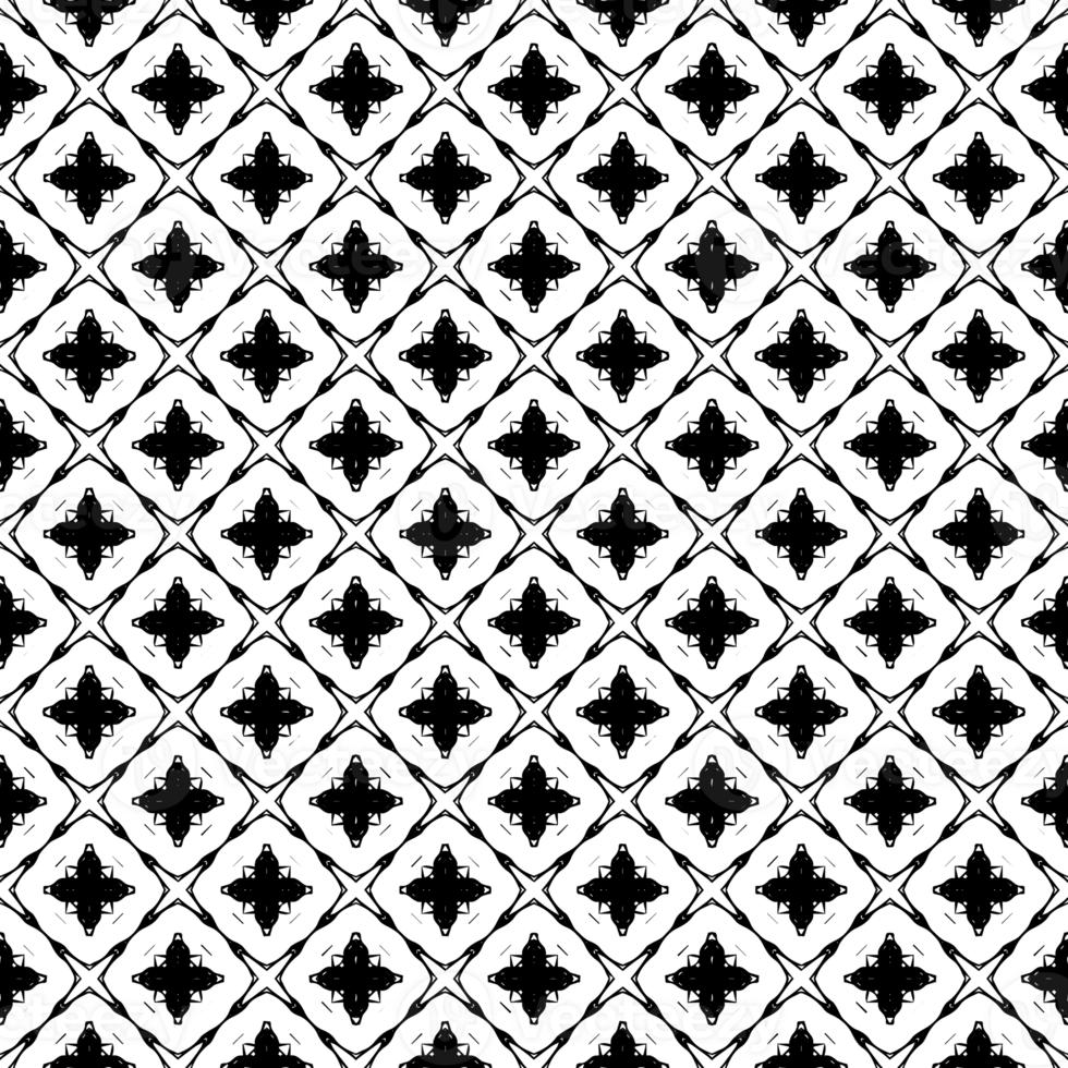 Black seamless abstract pattern. Overlay for background and backdrop. Ornamental design. PNG graphic illustration with transparent background.