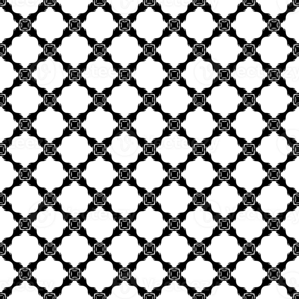 Black seamless abstract pattern. Overlay for background and backdrop. Ornamental design. PNG graphic illustration with transparent background.